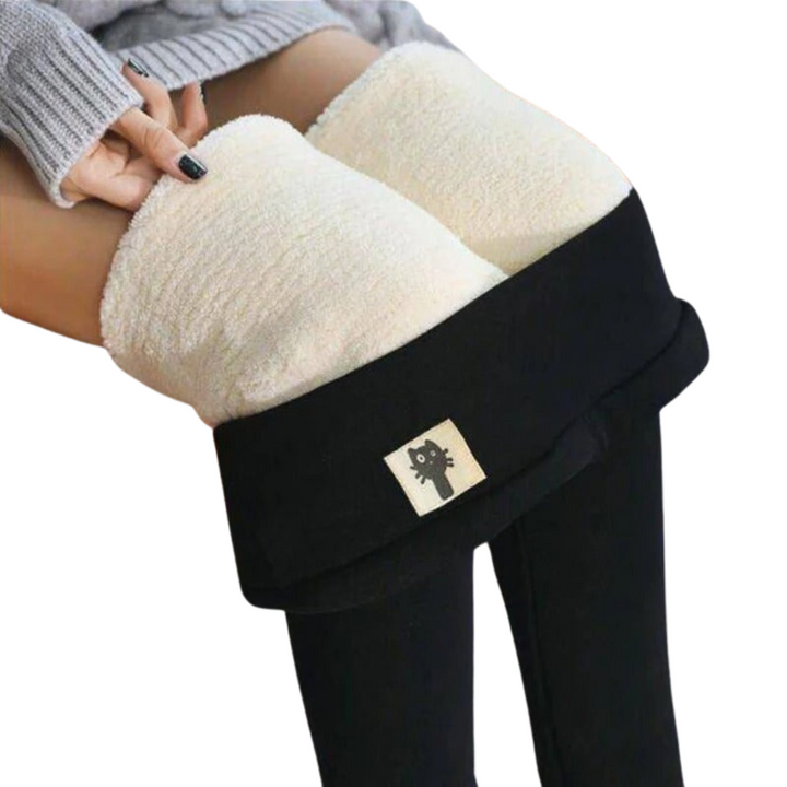 Dames warme leggings met hoge taille voor wintercomfort; perfect als basislaag tegen de kou.
