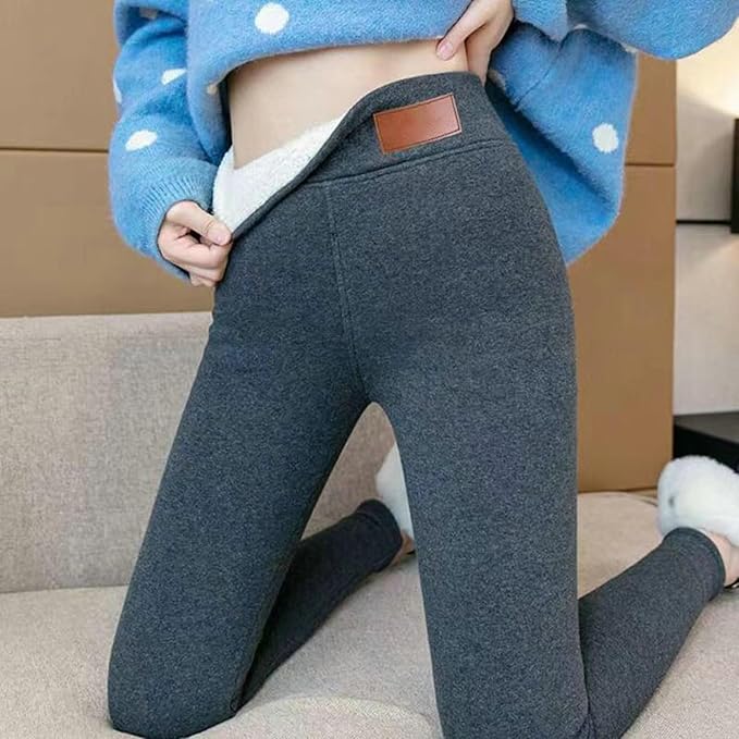 Zachte en warme dames leggings van stretchstof, ontworpen voor comfort en stijl in de wintermode.