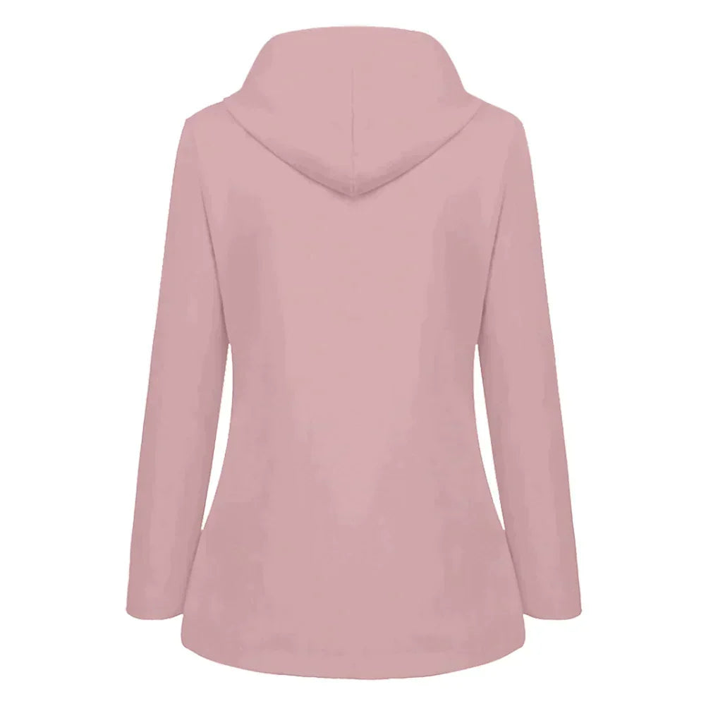 Optimale bescherming met deze comfortabele dames regenjas. Waterdicht, weerbestendig en modieus.