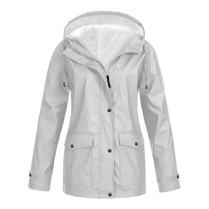 Ademende waterdichte dames jas, beschermt tegen wind en regen. Comfortabele outdoor kleding voor elk weer.