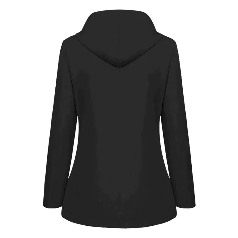 Elegante waterdichte dames regenjas, combineert stijl en functionaliteit. Perfect voor modieuze bescherming.