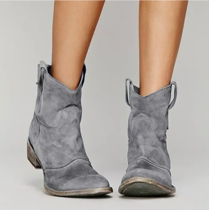 Bohemian blauwe western laarzen voor dames. Authentieke look, perfect voor een modieuze herfst/winter stijl.