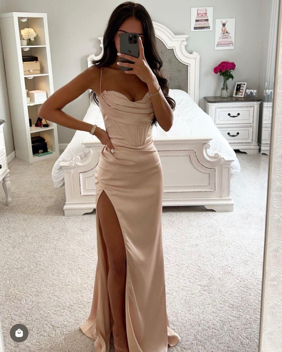 Elegante dames zeemeermin galajurk voor speciale gelegenheden, maxi lengte, mouwloos met split.