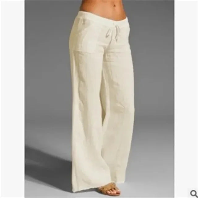 Luchtige dames zomerbroek, comfortabel met elastische taille, een must-have voor casual en trendy outfits.