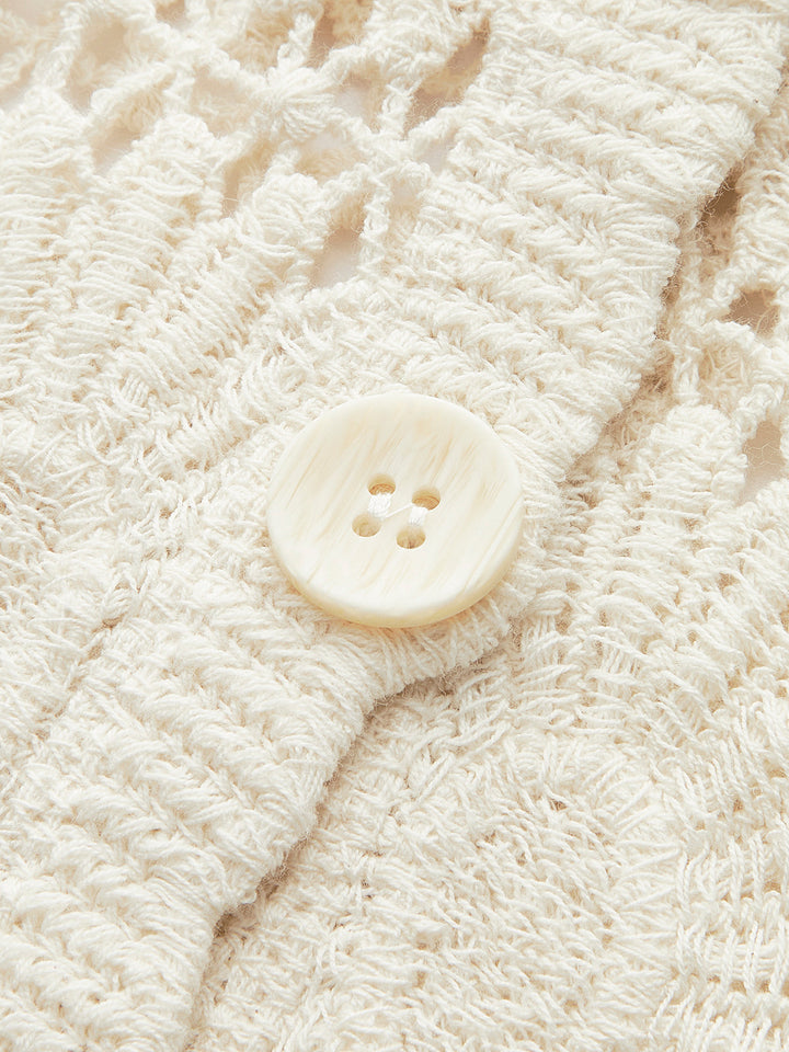 Elegant damesvest met bloemendesign en praktische knoopsluiting. Perfect comfortabel voor zowel lente als herfst.