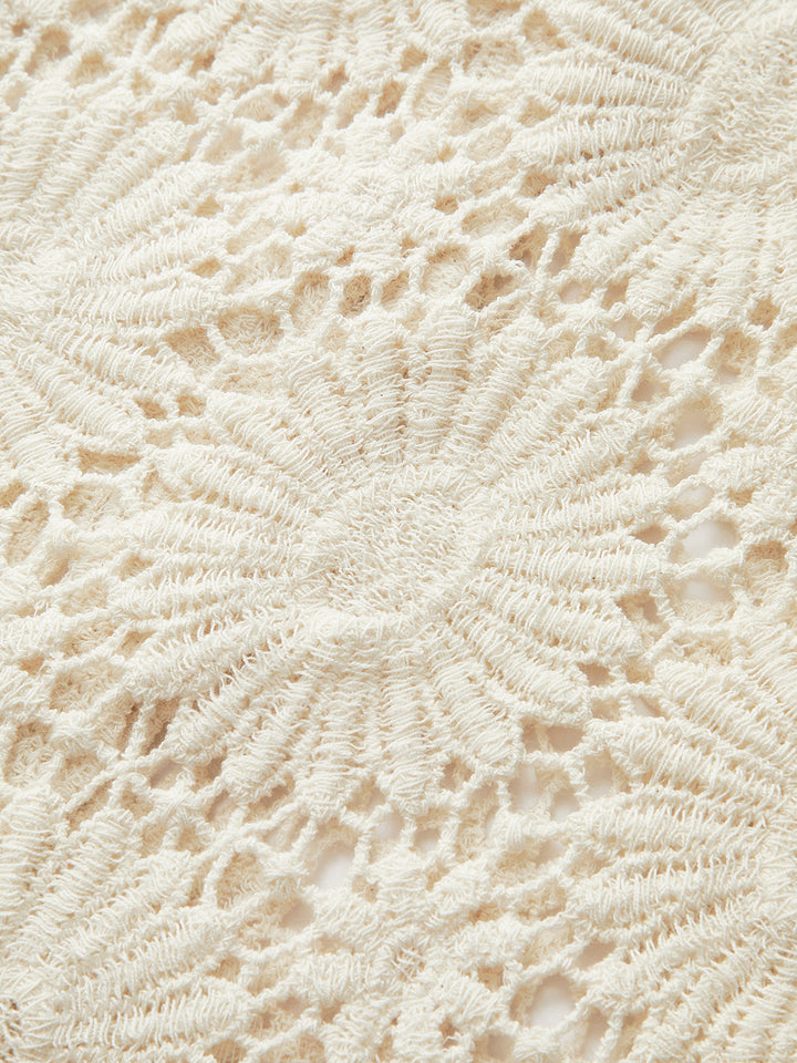 Trendy damesvest met bloemenpatroon en knopen. Dit comfortabele gebreide vest is ideaal voor een stijlvolle look.