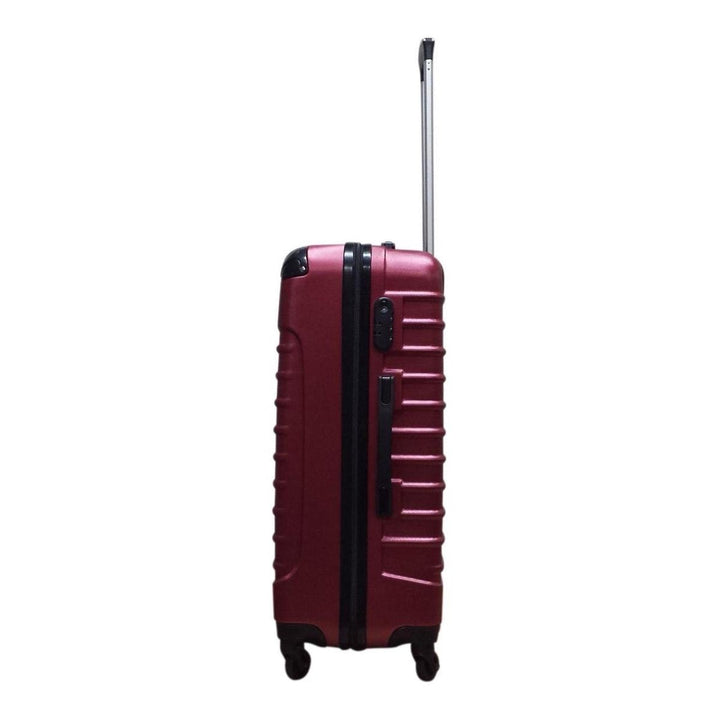 Robuuste dieprode hardcase kofferset Capri Nero. Betrouwbare reiskoffer voor al je reizen, groot en klein.