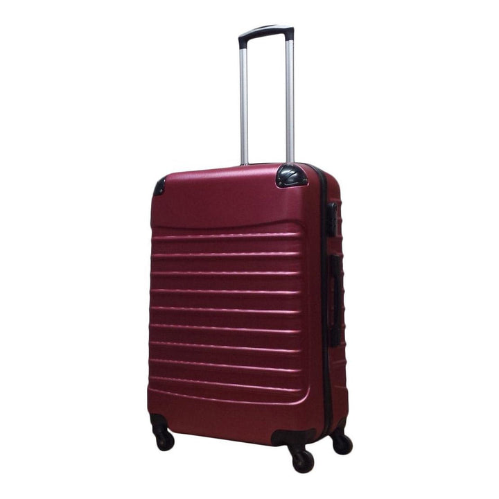 Glanzende dieprode hardcase reiskofferset Capri Nero. Stevige en lichte bagage voor zorgeloos reizen.