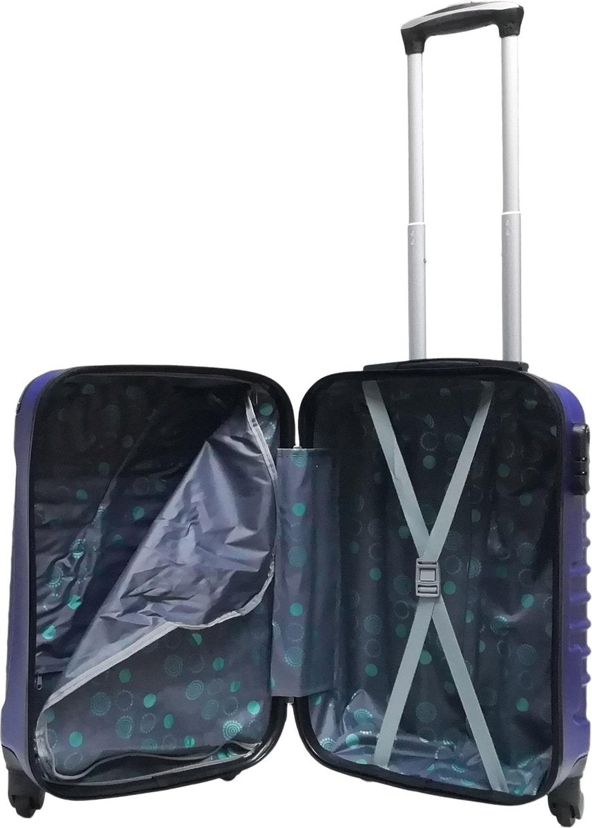 Lichtgewicht donkerblauwe hardcase koffer set, 2-delig, perfect voor al je reisavonturen en bagage.