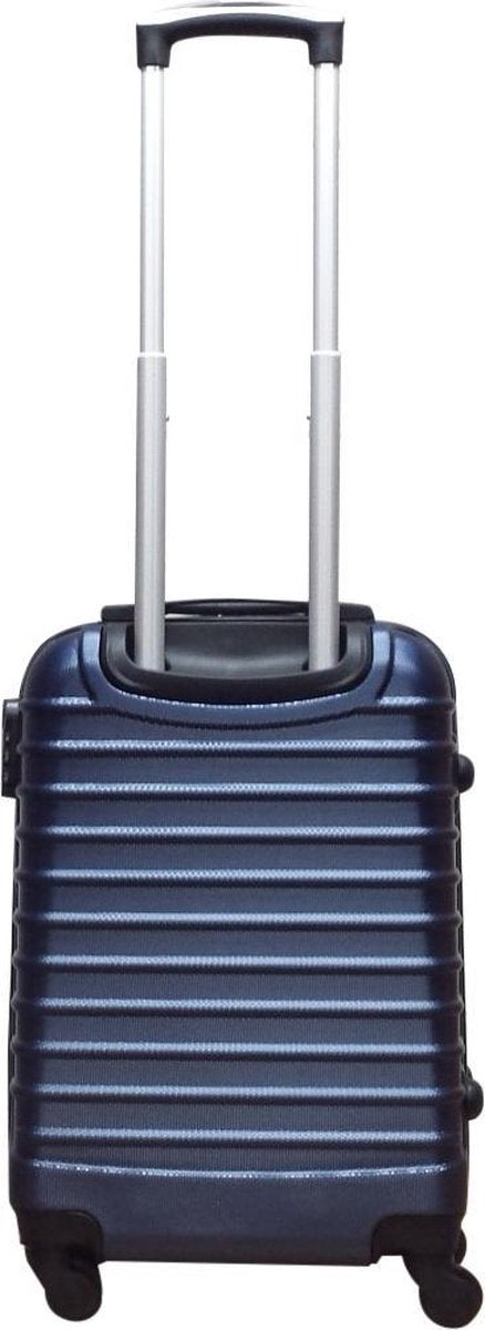 Monaco 2-delige donkerblauwe hardcase kofferset, duurzaam en ideaal voor vakantiebagage.