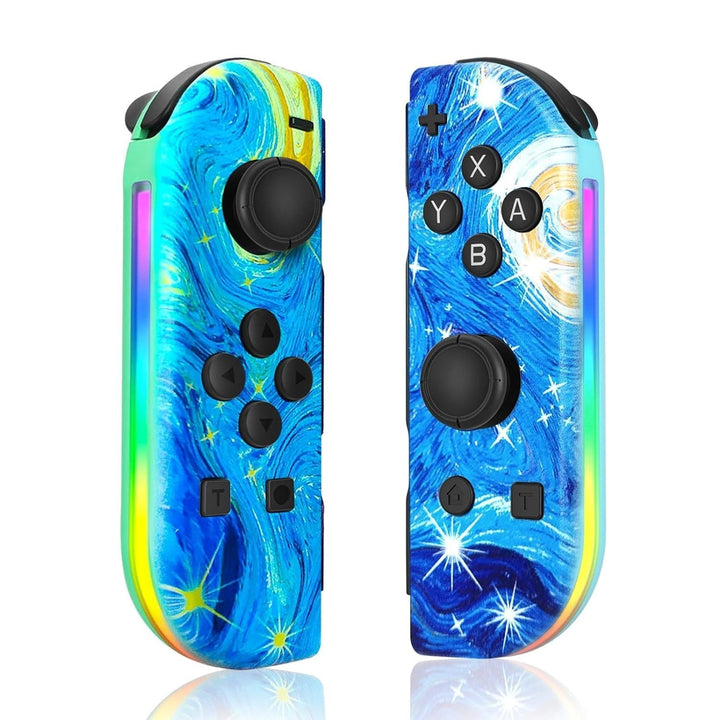 Controller voor Nintendo Switch; robuust design, draadloos gemak en opvallende RGB-verlichting.