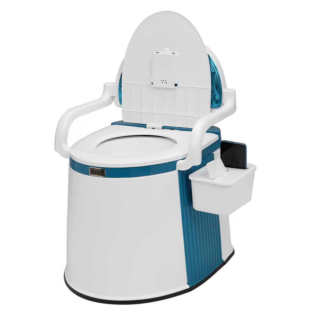 Compact 19L campingtoilet, perfect voor reizen, kamperen en outdoor avonturen. Biedt zelfstandigheid.