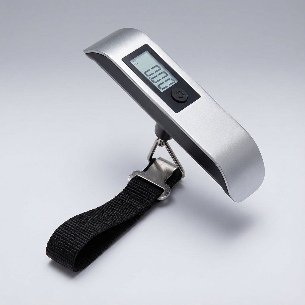 Lichtgewicht, compacte digitale handweegschaal voor nauwkeurige koffer metingen, perfect voor elke reis.
