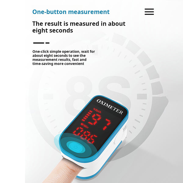 Zuurstof- en hartslagmonitor, compact en gebruiksvriendelijk. Essentieel voor gezondheid.