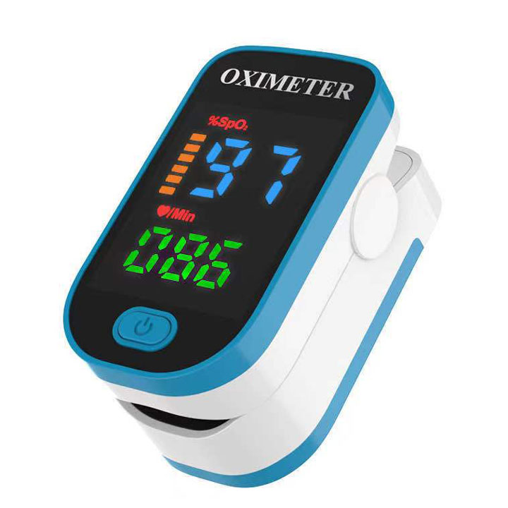 Medische pulsoximeter voor volwassenen en kinderen. Monitor gezondheid, zuurstof en pols.