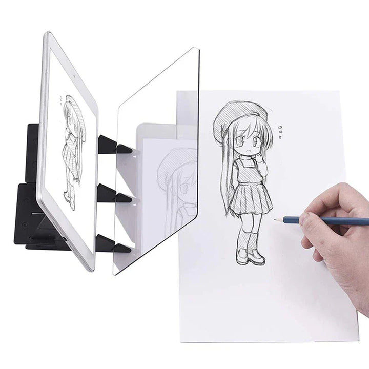 "Draagbare tekenprojector voor kinderen, lichtgewicht ontwerp, projecteert kleurrijke afbeeldingen voor gemakkelijke natekeni