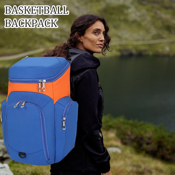 30L heren rugzak van Draycor, speciaal ontworpen voor basketbal. Met waterdichte bodem en meerdere vakken.