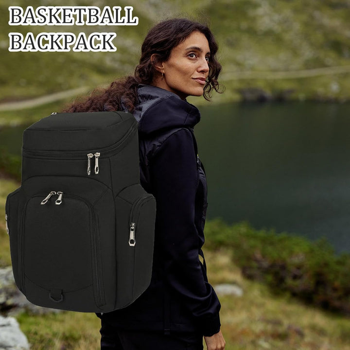 Compacte maar ruime 30L heren rugzak, speciaal voor basketbal en sport. Met waterdichte bodem.