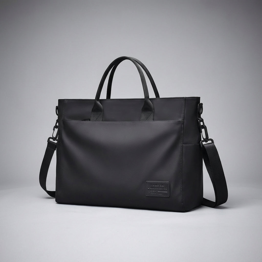 Stevige waterafstotende DryCarrier laptop tas voor dagelijks gebruik; beschermt je laptop tegen regen.