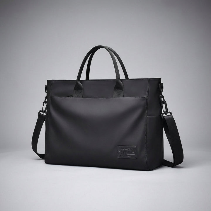 Stevige waterafstotende DryCarrier laptop tas voor dagelijks gebruik; beschermt je laptop tegen regen.