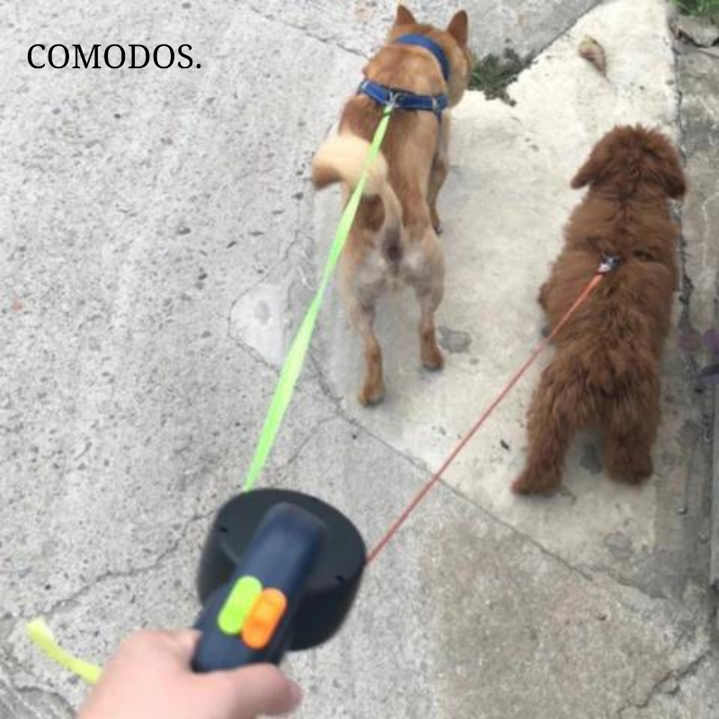 Veilige en comfortabele dubbele hondenlijn, geschikt voor twee honden van alle maten en gewichten.