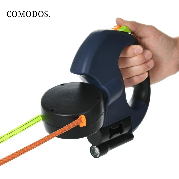 Comfortabele hondenlijn, speciaal ontworpen voor het stressvrij uitlaten van twee honden tegelijk.