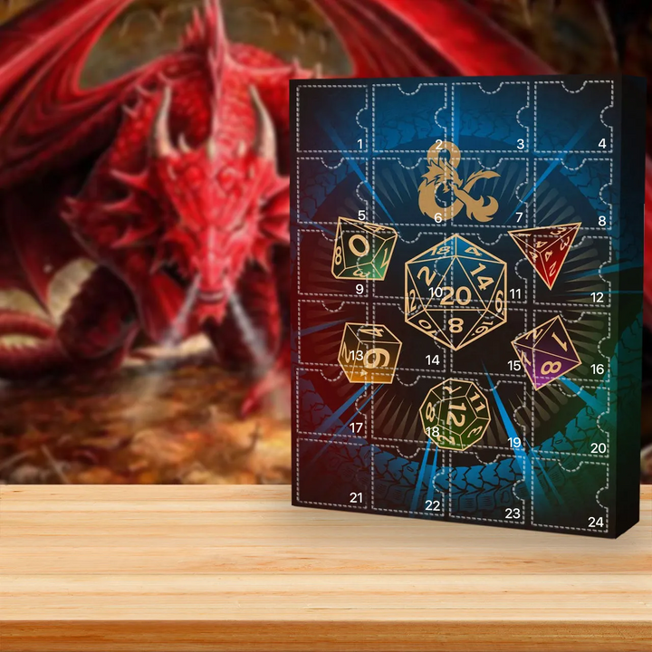 Verzamelbare Dungeons & Dragons adventskalender. Ideaal voor D&D fans en verzamelaars.