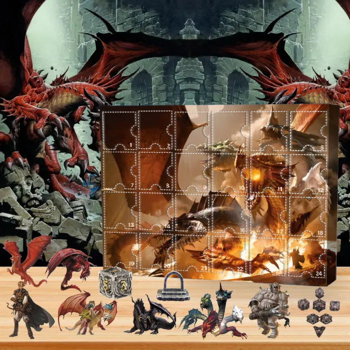Beleef dagelijkse magie met de Dungeons & Dragons adventskalender. Een D&D verrassing elke dag.