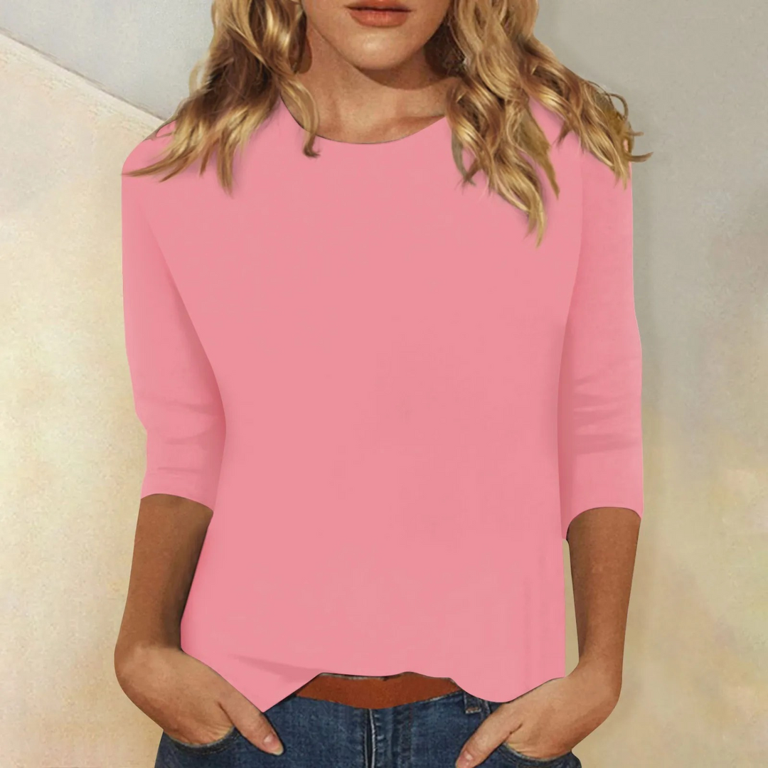 Effen dames sweatshirt met ronde hals voor ultiem comfort en casual stijl. Veelzijdig en basic.