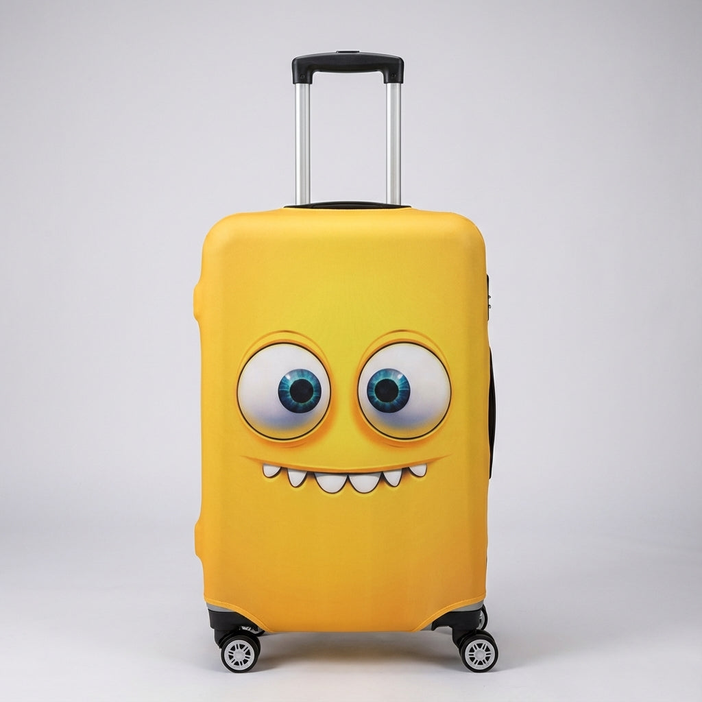 SmileGuard kofferhoes: biedt bescherming, herkenbaarheid en stijl voor je reisbagage met unieke print. Ideaal op reis.