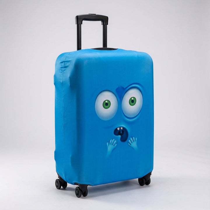 Unieke print op deze SmileGuard kofferhoes maakt je reisbagage direct herkenbaar en stijlvol op elke vakantie.