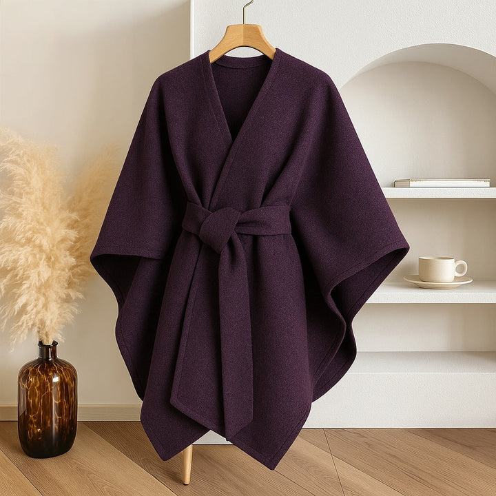 Luxe dames omslagdoek "Celeste" met elegante drape, perfect als warme sjaal in de winter.