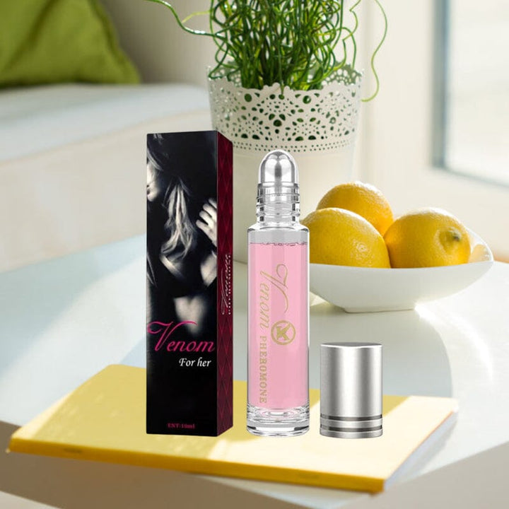 "Elegant feromoonparfum voor vrouwen met rollerball-applicator, licht geparfumeerd en ftalaatvrij voor dagelijkse aantrekking