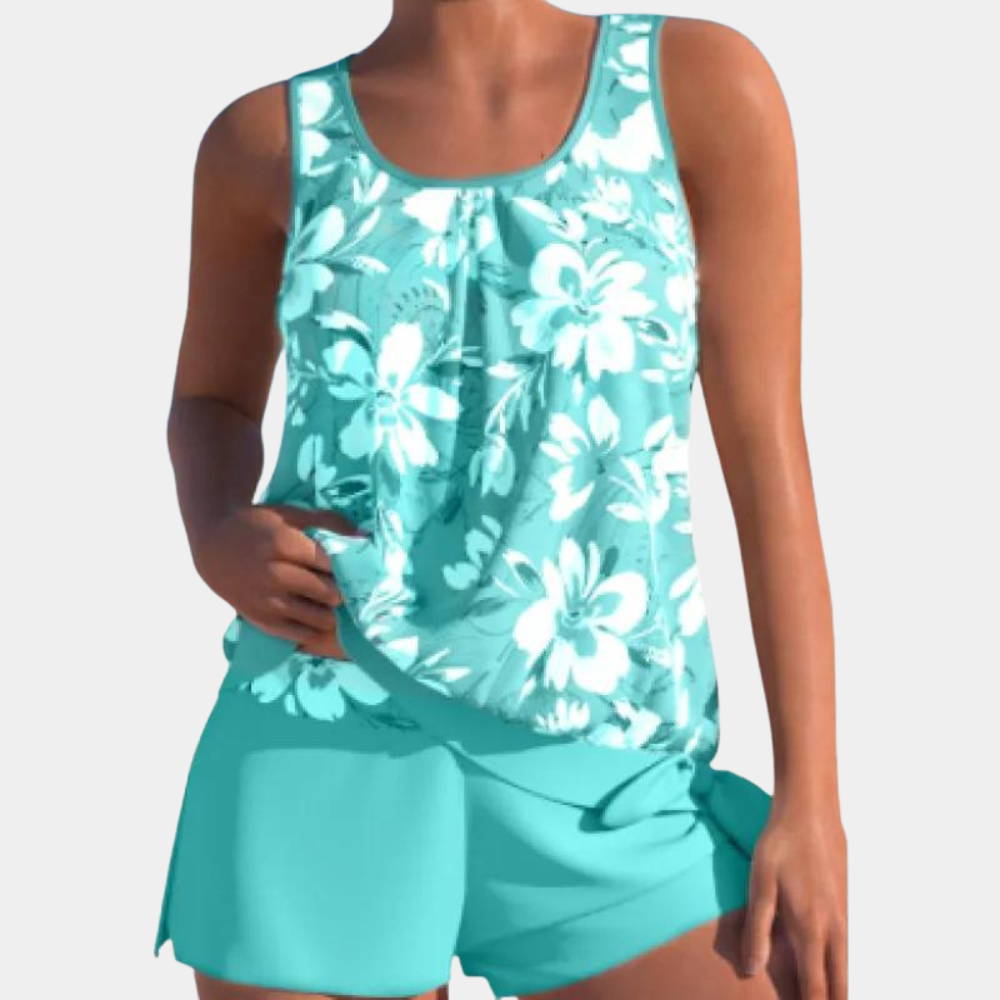 Comfortabel figuurcorrigerend dames zwempak Celestia, ideaal voor een relaxte zomervakantie en strandmode.