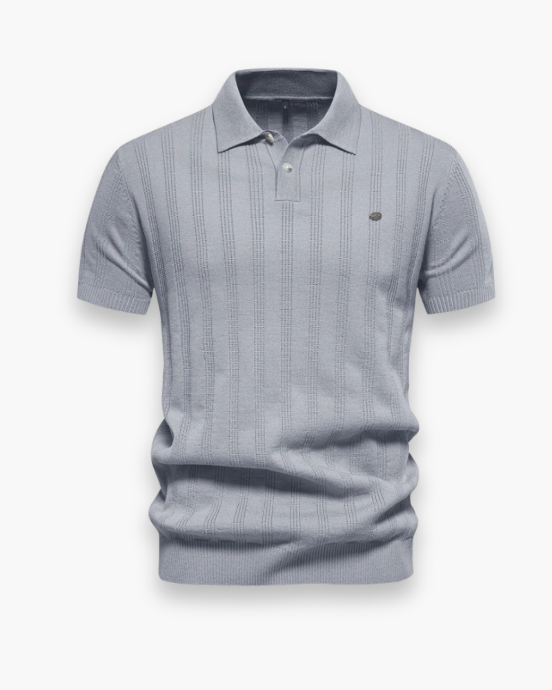Ademend heren poloshirt, elegant en comfortabel, ideaal voor zomerkleding en casual stijlvolle herenoutfits.