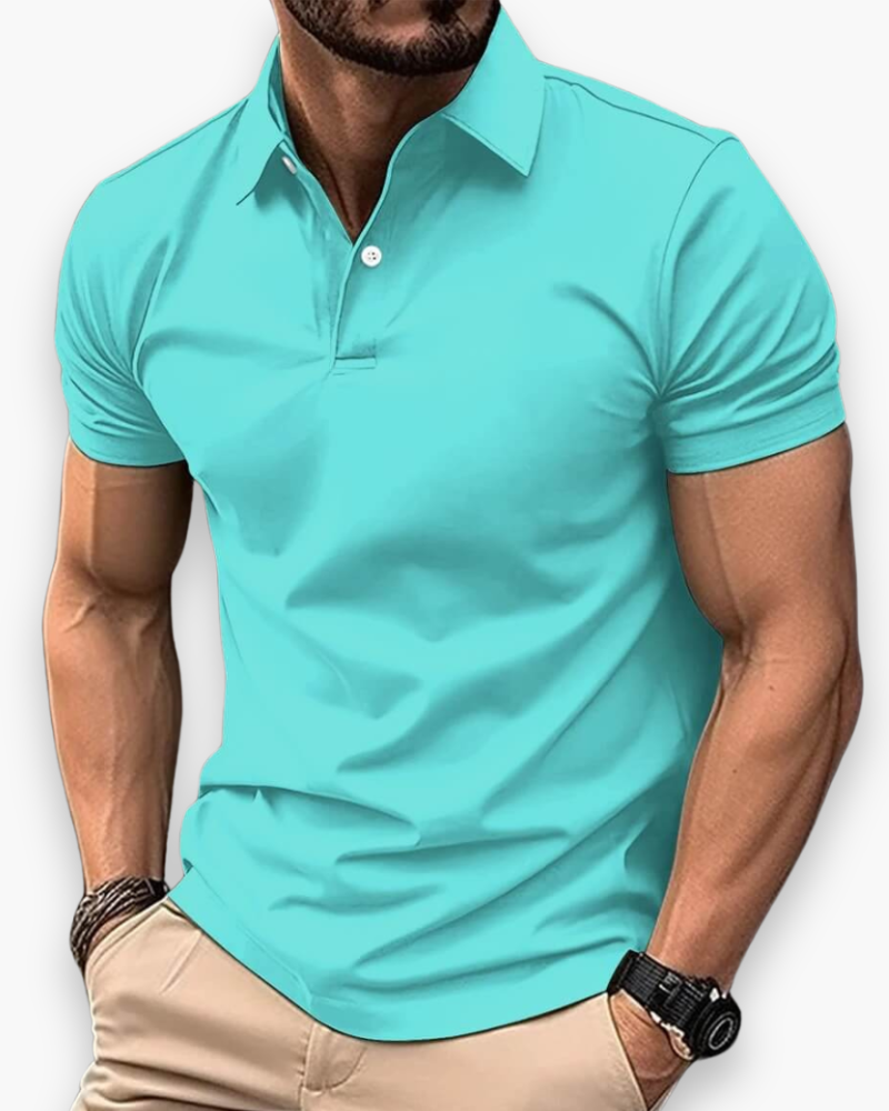 Hoogwaardig heren poloshirt, ademend en stijlvol voor de zomer. Perfect voor een comfortabele casual outfit.