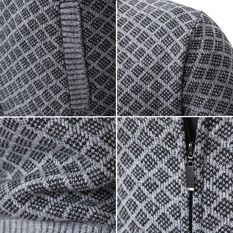 Close-up van het elegante herenvest, toont zachte textuur en slimfit design. Comfortabele herfst- of wintermode.
