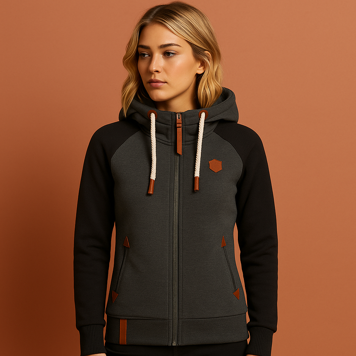 Elegant lichtroze damesvest met rits, comfortabele losse pasvorm. Ideaal voor casual mode en vier seizoenen.