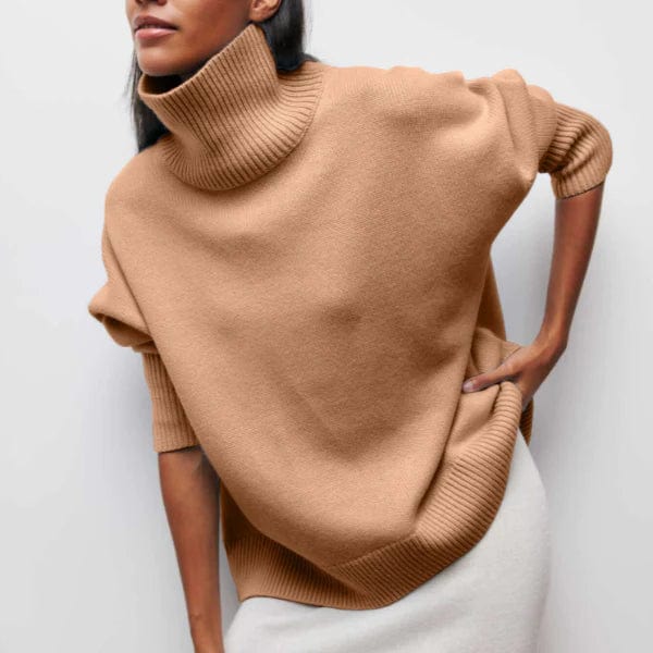 Stijlvolle dames oversized coltrui; comfortabele herfst- en wintermode, makkelijk te combineren.