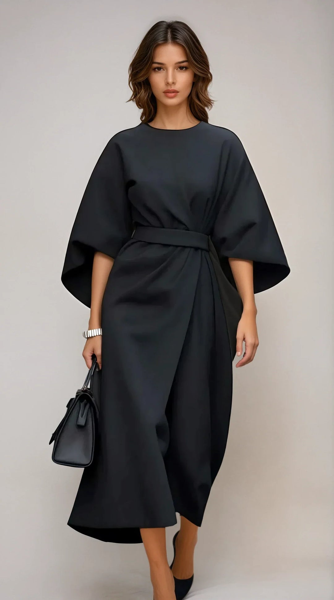 Feestelijke Dames Calista jurk, ideaal als elegante feestjurk. Tijdloos en chic voor elke speciale gelegenheid.
