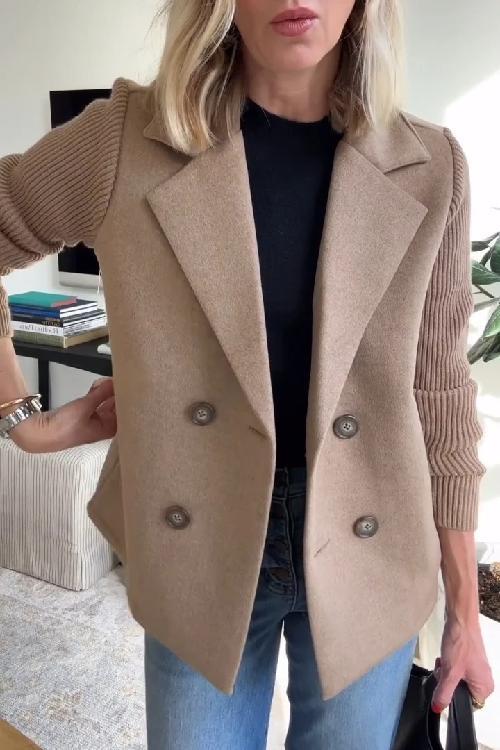 Elegante dames double breasted blazer met klassieke reverskraag, ideaal voor een chic voorjaar.