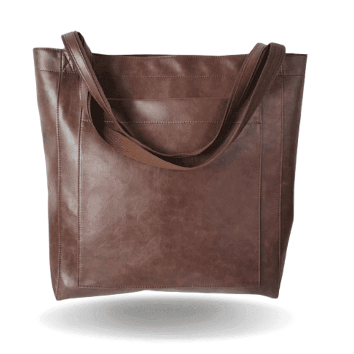 Zwarte vegan leren dames handtas, ruim en elegant design. Ideaal als schoudertas, duurzaam en chic accessoire.