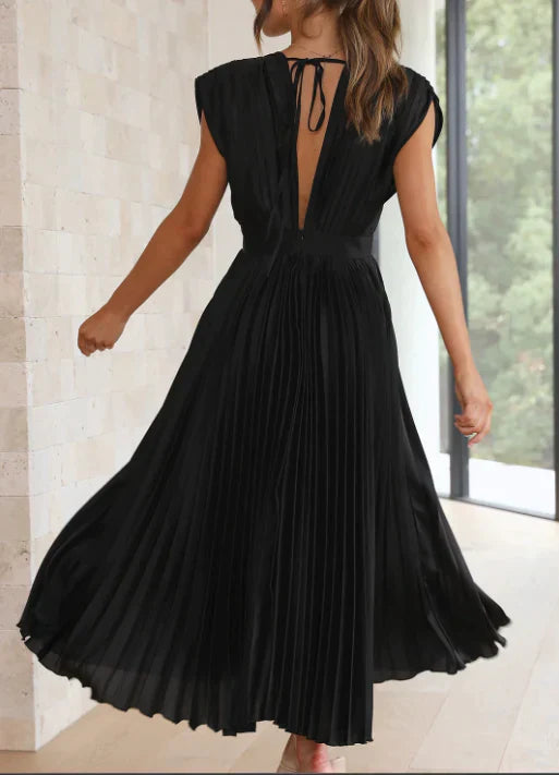 Lange jurk dames, veelzijdig en comfortabel, ideaal voor een elegante look.