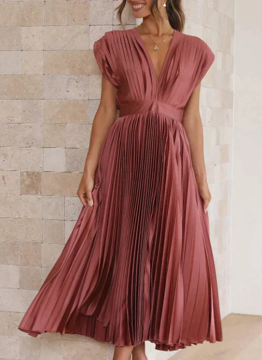 Feestelijke maxi-jurk, elegante en comfortabele dameskleding.