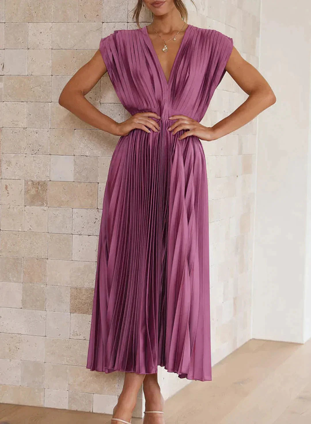 Elegante lange jurk voor dames, veelzijdig en comfortabel voor elke mode.