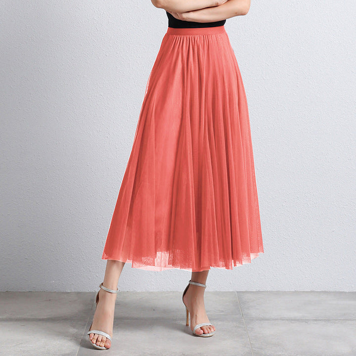 Comfortabele lange damesrok, gelaagd design voor een elegante en zomerse look.