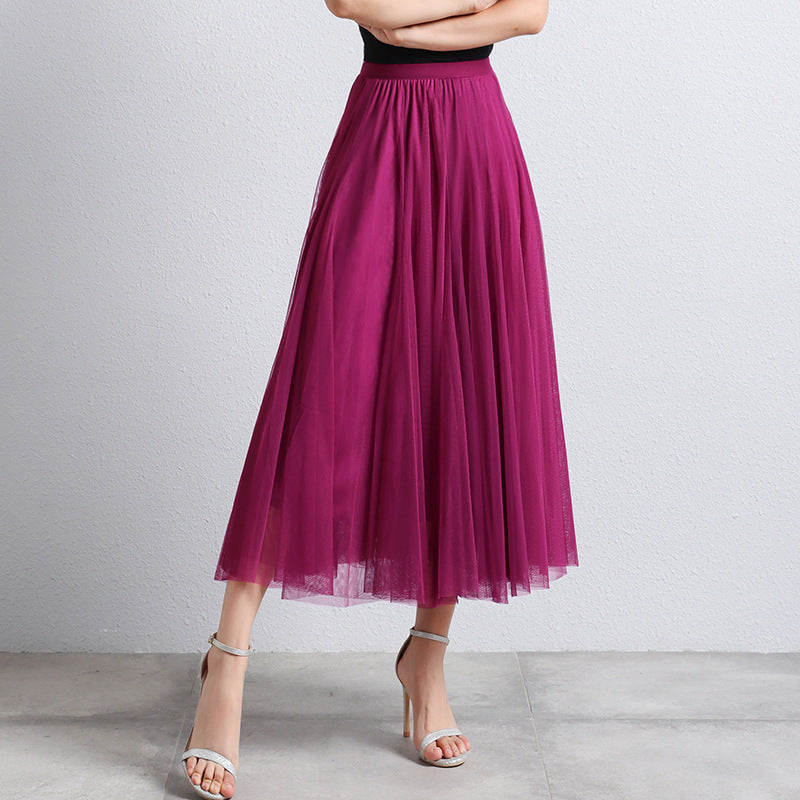 Comfortabele feestelijke dames maxi rok, met gelaagde stof en een elegante look.