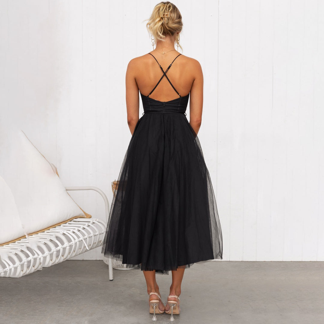 Veelzijdige dames midi jurk: elegant voor feestjes, comfortabel voor casual zomerse dagen. Flatterend.