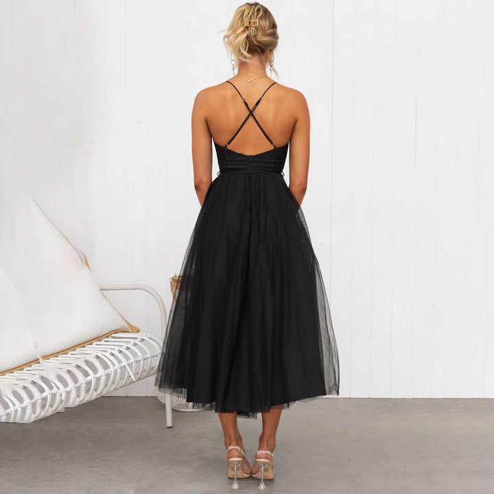Veelzijdige dames midi jurk: elegant voor feestjes, comfortabel voor casual zomerse dagen. Flatterend.