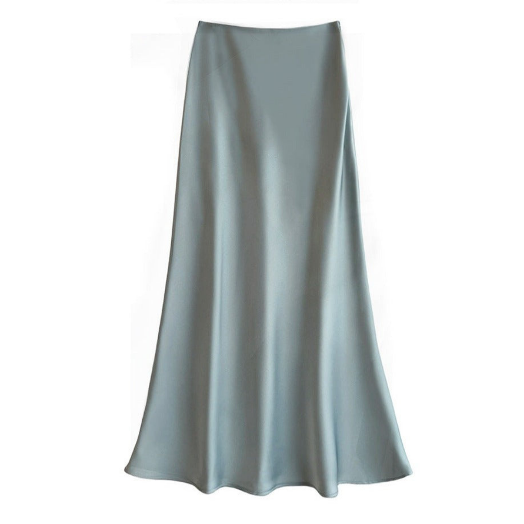 Feestelijke midi rok voor dames met een subtiele glans, perfect voor lente mode en speciale gelegenheden.